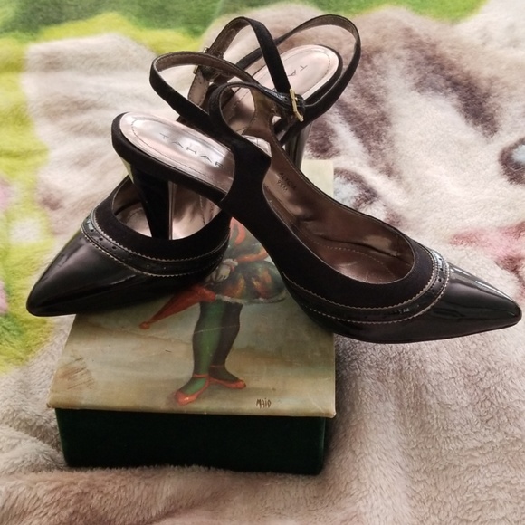 Tahari Black Slingback Heels Size 10 - Picture 6 of 8